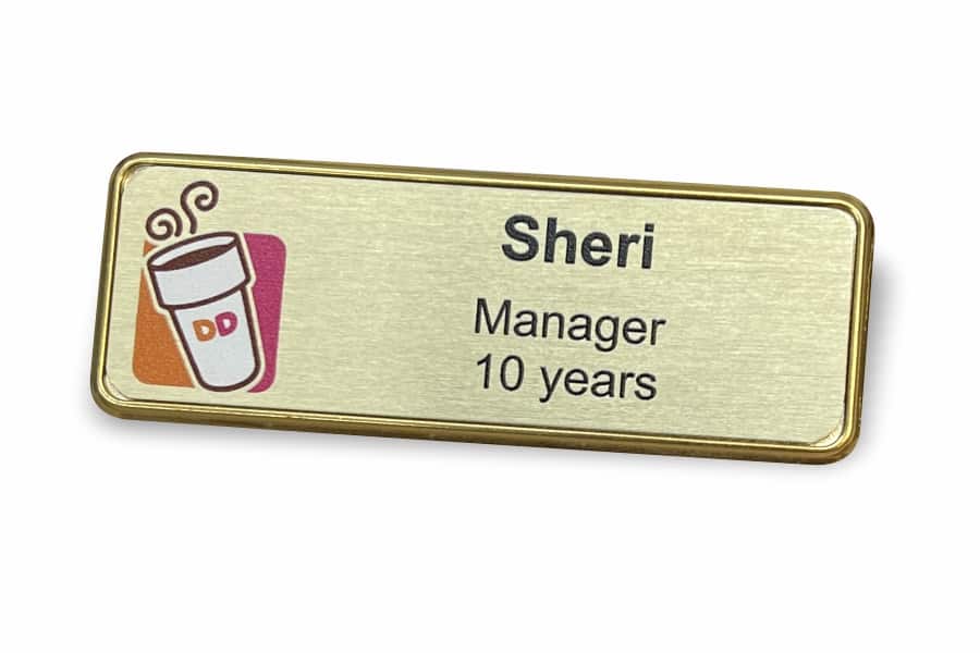 Gold Metal Name Badges