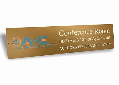 Conference Gold Name Plate
