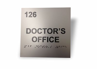 Doctor Office Braille Sign